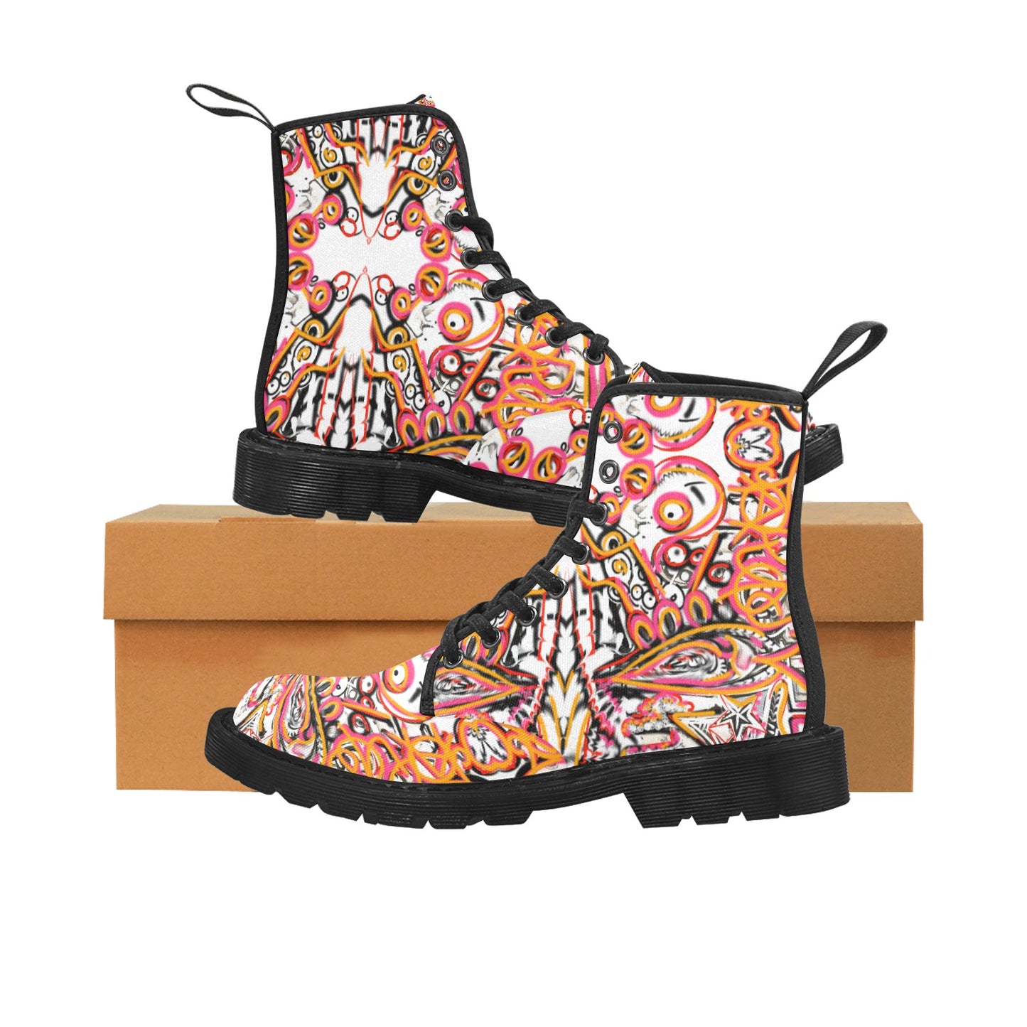 Women's Lace Up Canvas Boots