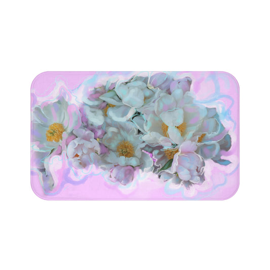 Pastel Floral Bath Mat - Soft and Cozy Bathroom Decor