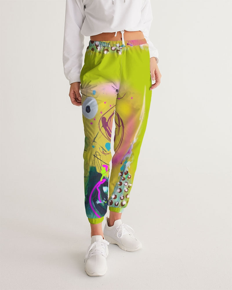 Abstract Yellow Women's Track Pants