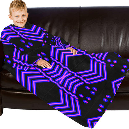 Blanket Robe with Sleeves for Kids