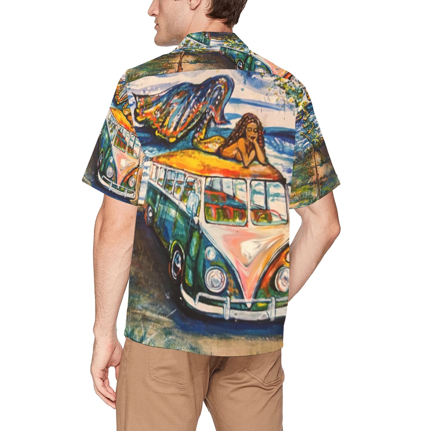 Men's Hawaiian Shirt With Chest Pocket