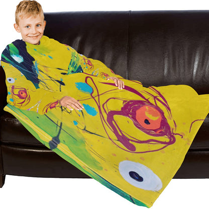 Blanket Robe with Sleeves for Kids