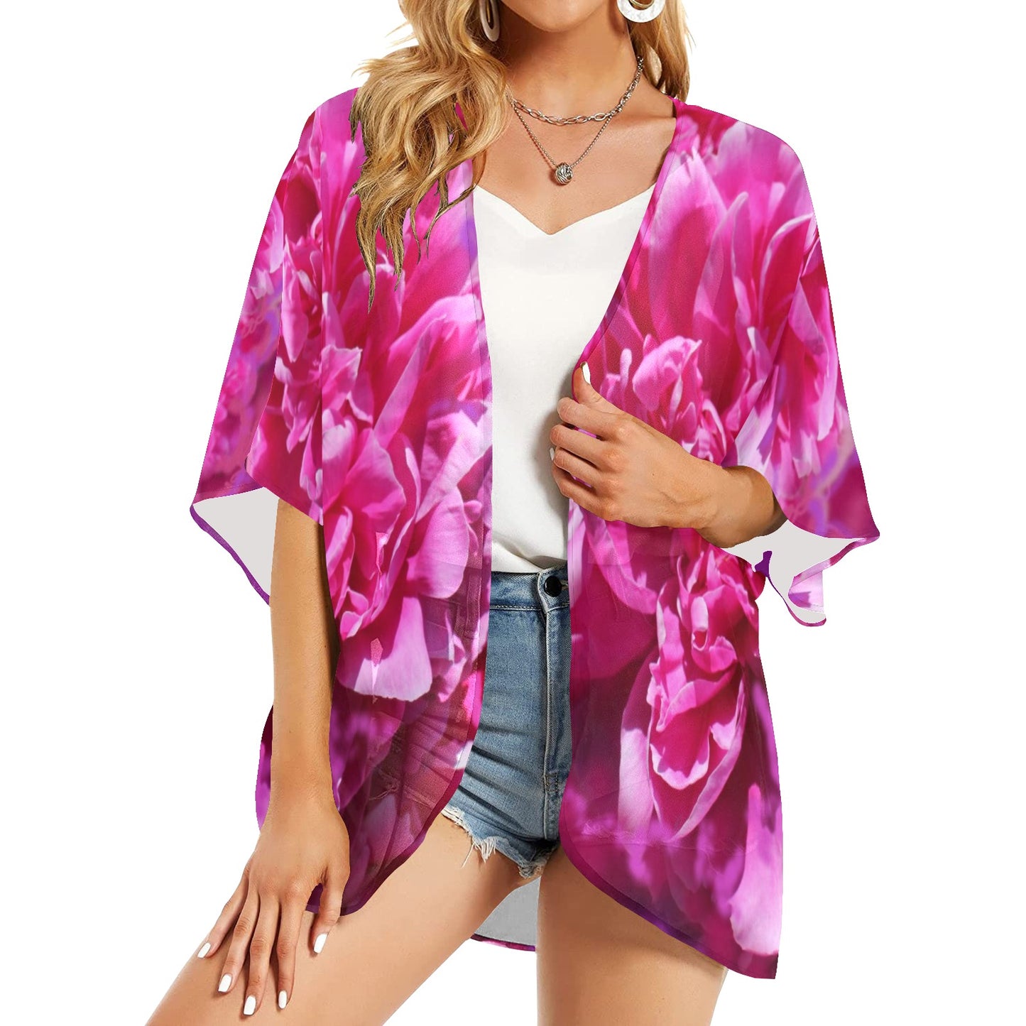 Women's Kimono Chiffon Cover Up