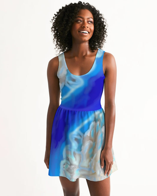 Blue Women's Skater Dress