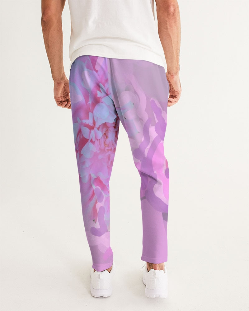 Pink Peony Men's All-Over Print Joggers