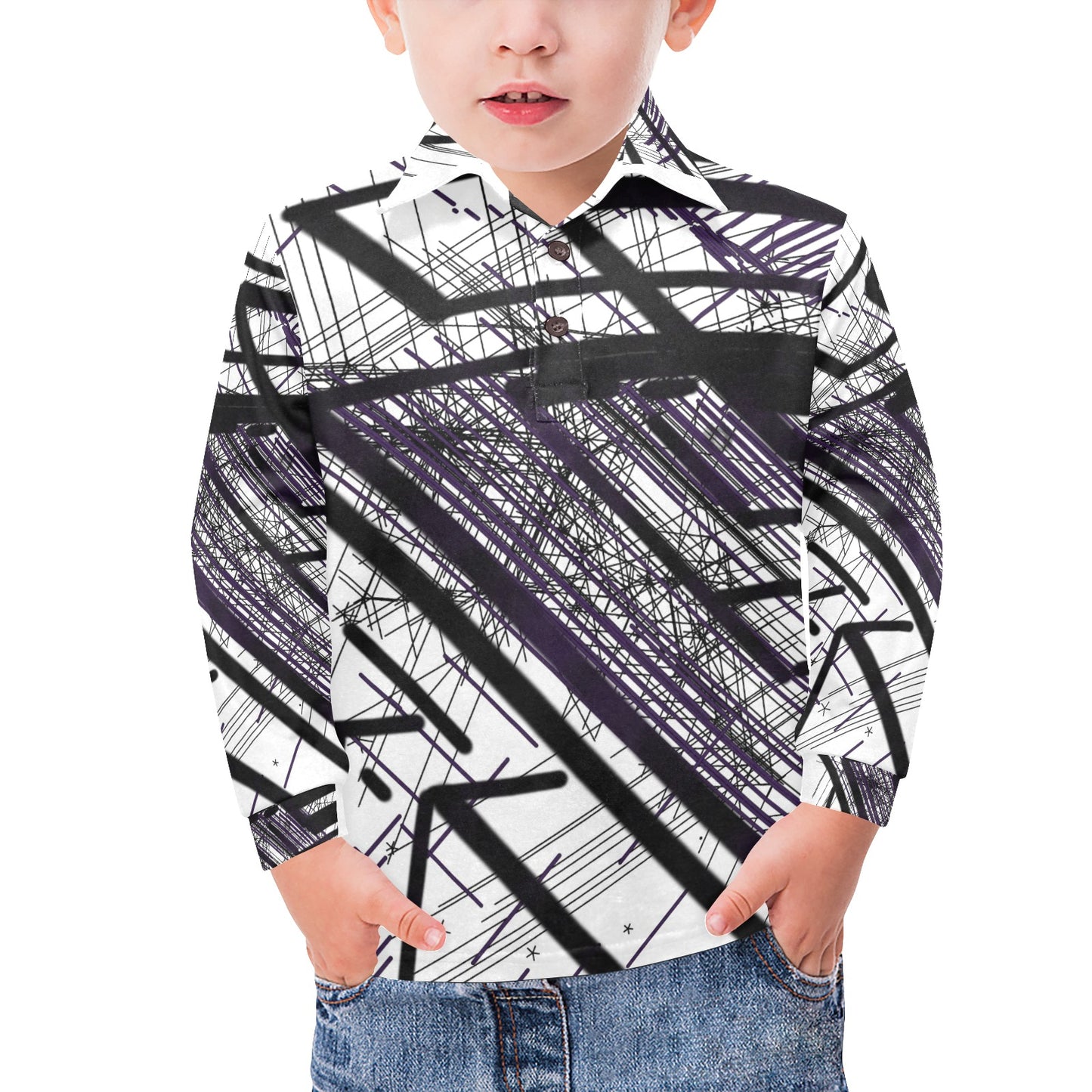 Little Boys' Long Sleeve Polo Shirt