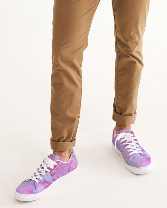 Pink Peony Men's Faux-Leather Sneaker