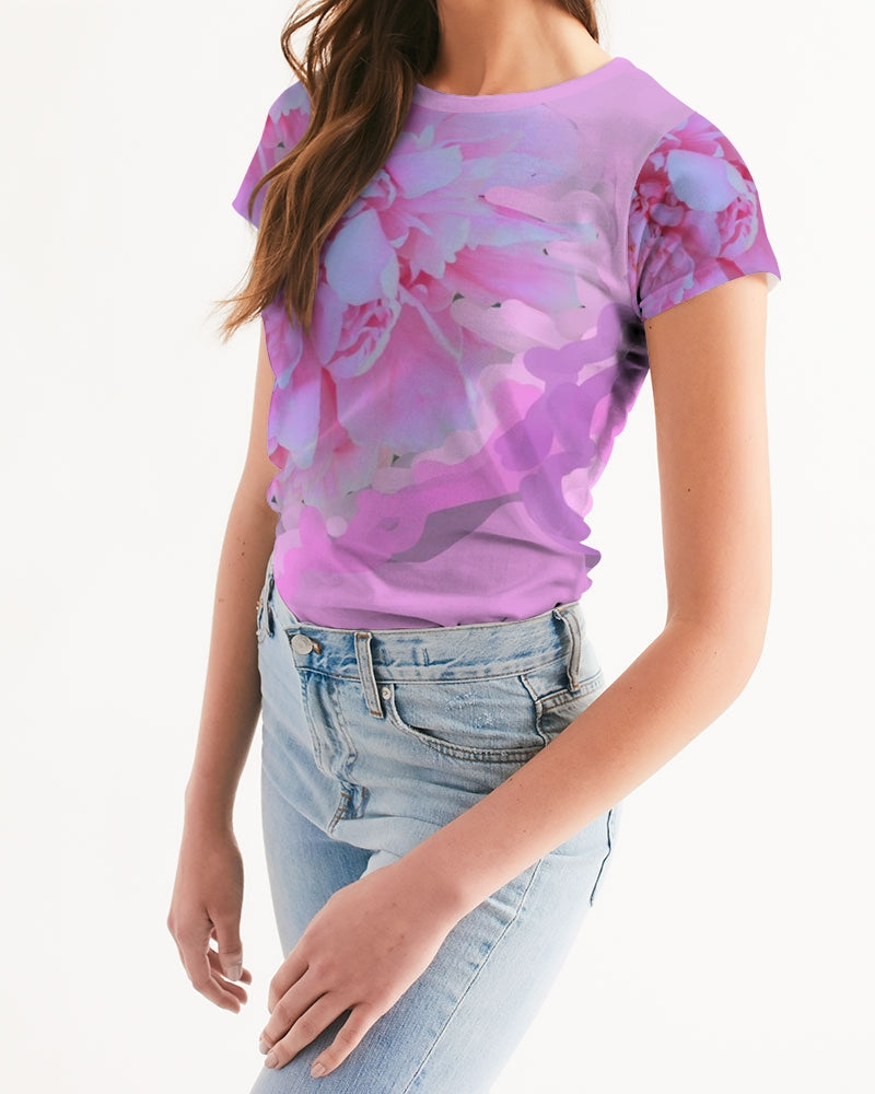 Pink Peony Print Tee