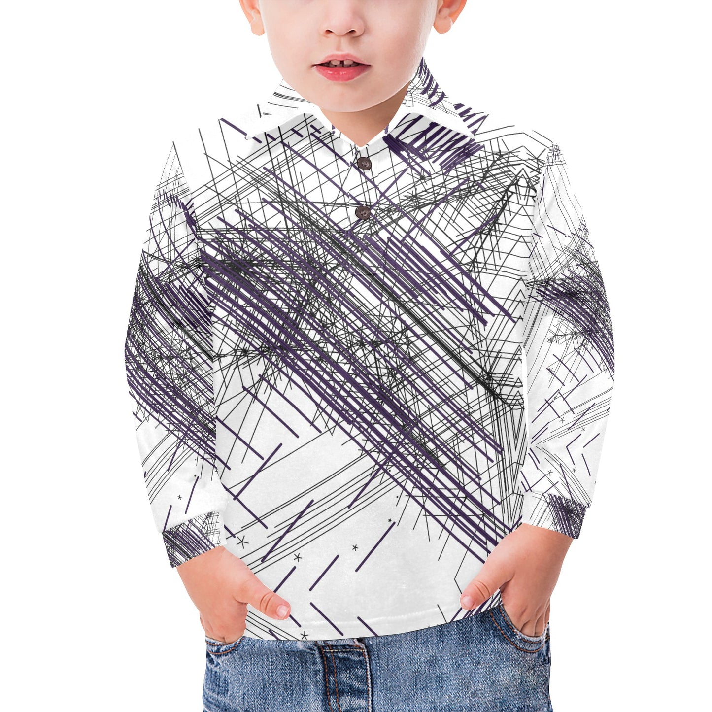 Little Boys' Long Sleeve Polo Shirt