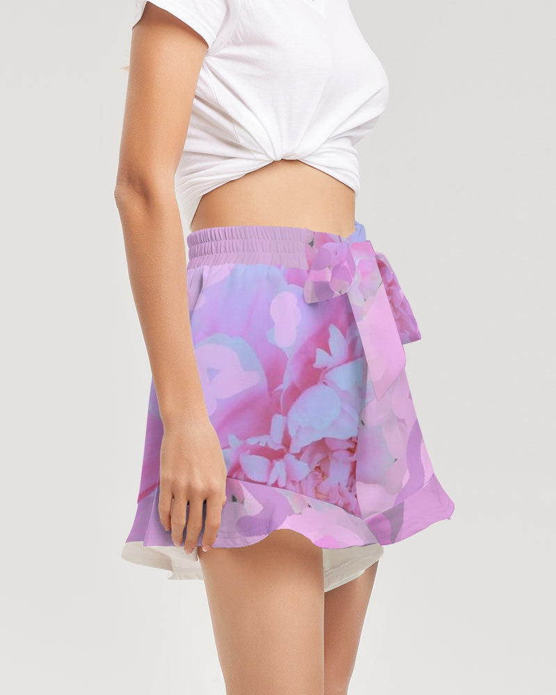 Pink Peony Women's Ruffle Shorts