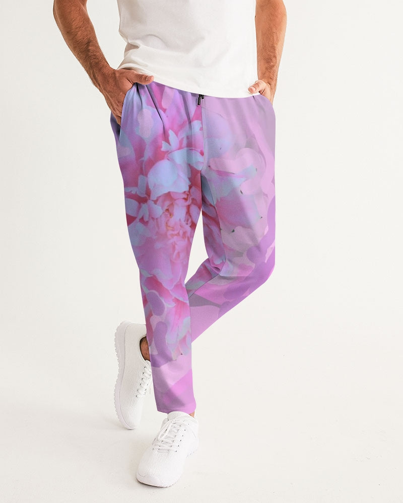 Pink Peony Men's All-Over Print Joggers