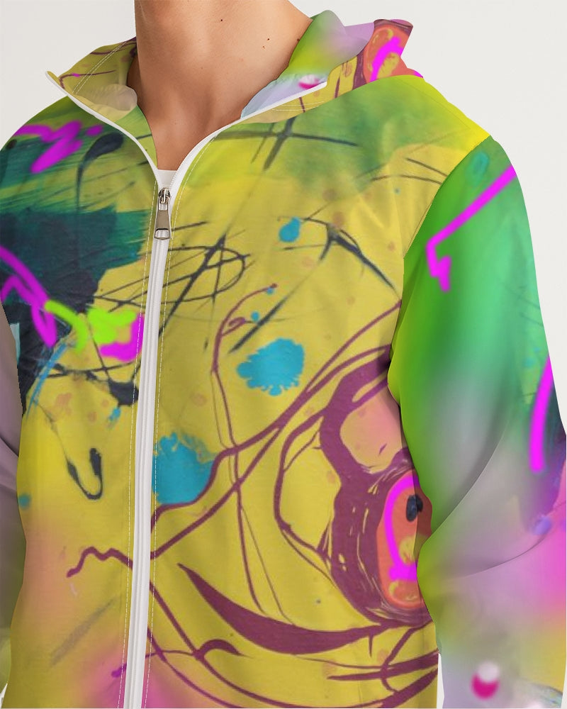 Abstract Yellow Windbreaker