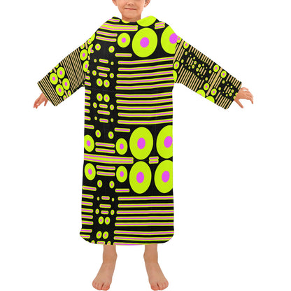 Blanket Robe with Sleeves for Kids