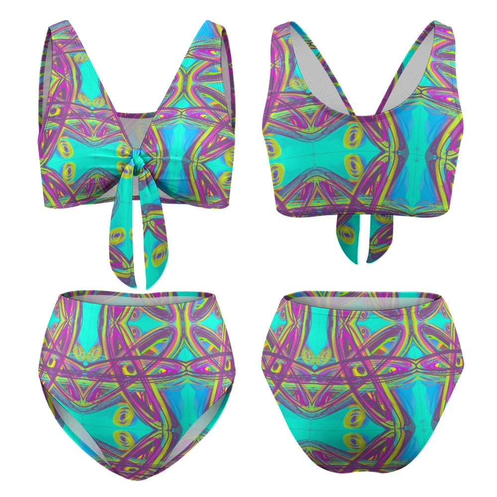 2-Piece Knotted Bikini Swimsuit