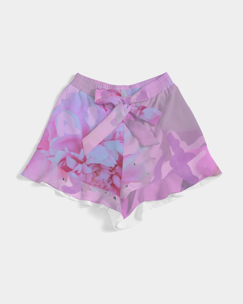 Pink Peony Women's Ruffle Shorts