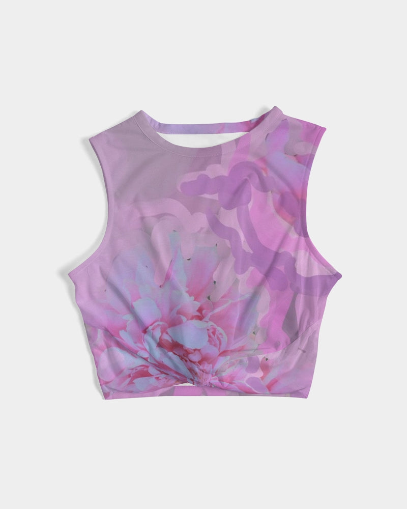 Pink Peony Women's Twist-Front Tank