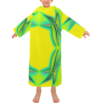 Blanket Robe with Sleeves for Kids