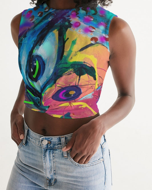 Eye Abstraction Women's Twist-Front Tank