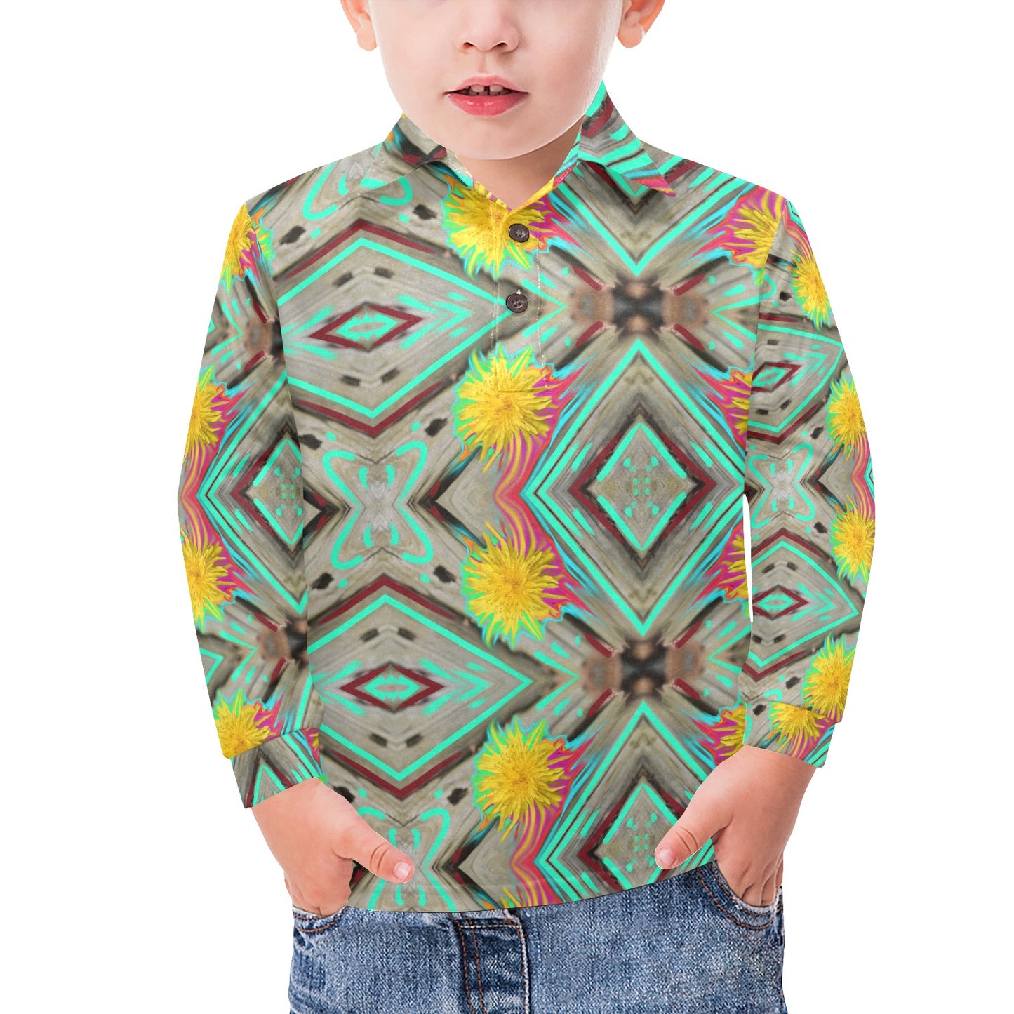 Little Boys' Long Sleeve Polo Shirt